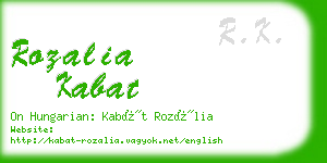 rozalia kabat business card